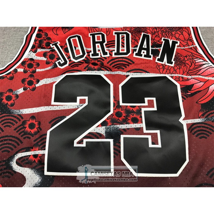 Camiseta Chicago Bulls Michael Jordan NO 23 Mitchell & Ness Lunar New Year Rojo